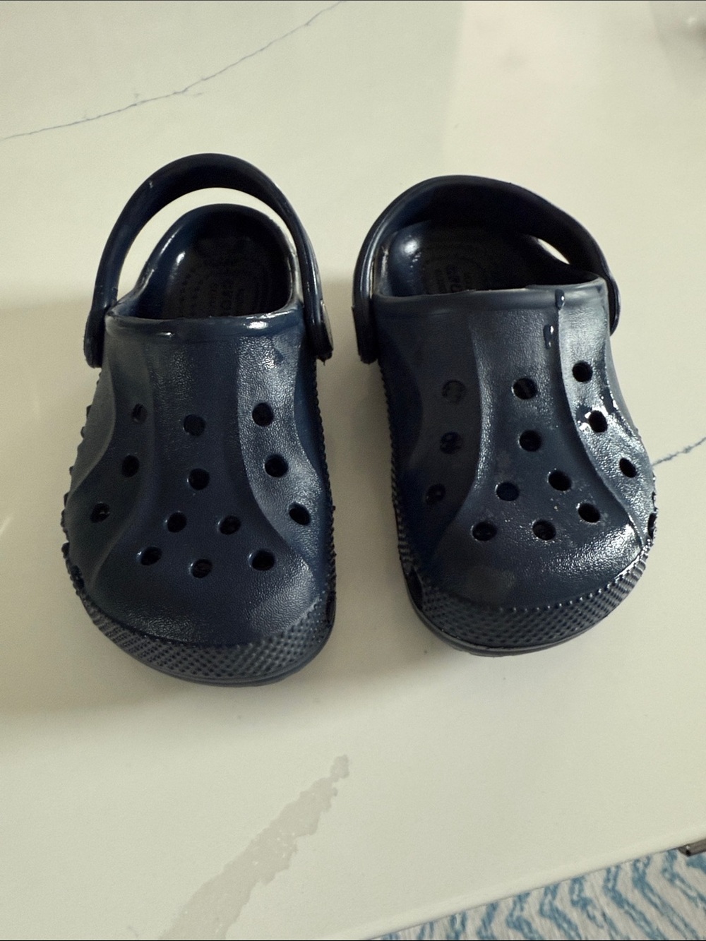 CROCS Kids Navy Blue Classic Clog Sandals